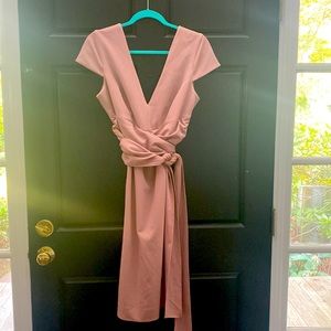 Dress the Population sash sheath shift dress light mauve